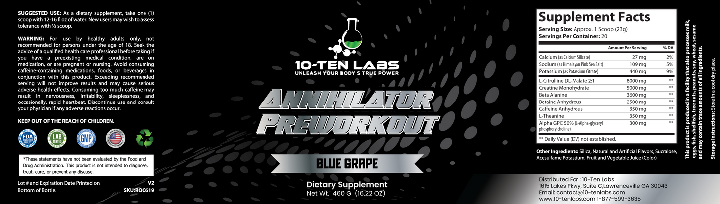 Annihilator Pre-Workout