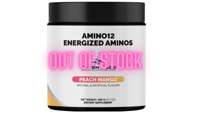 Amino12 Energized Aminos Peach Mango 360g – 40 servings